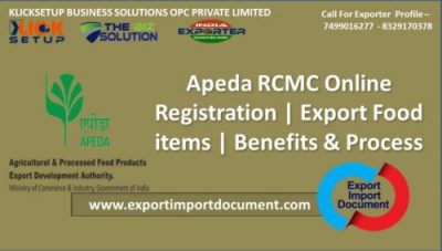 Apeda RCMC Online Registration | Export Food items | Benefits & Process