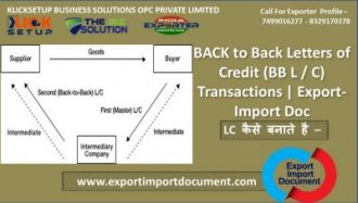 BACK to Back Letters of Credit (BB L / C) Transactions | Export-Import Doc